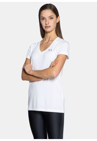 Koszulka damska Under Armour Tech Ssv Solid (1255839-100). Kolor: biały. Materiał: materiał. Sport: turystyka piesza, fitness