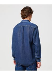 Wrangler - WRANGLER LS 1 PKT SHIRT MĘSKA KOSZULA JEANSOWA WRANGLER DARK STONE 112350576. Materiał: jeans