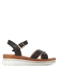 Clara Barson Sandały WS2506-05 Czarny. Kolor: czarny. Materiał: materiał, syntetyk