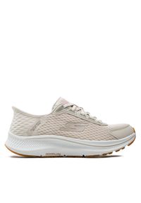 skechers - Buty do biegania Skechers. Kolor: beżowy. Sport: bieganie #1