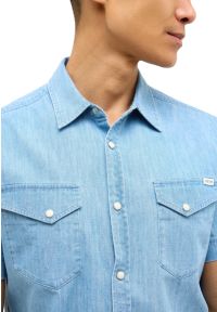 Męska koszula Mustang Style Eloy Denim Blue 1016467 5000 100. Materiał: denim #7