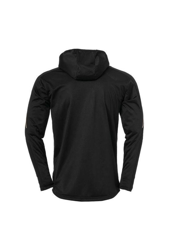 UHLSPORT - Kurtka dziecięca z kapturem Uhlsport Stream 22. Typ kołnierza: kaptur. Kolor: czarny, wielokolorowy, biały. Materiał: dresówka. Sport: piłka nożna