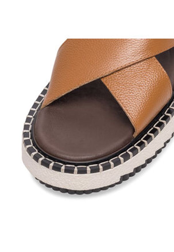 Badura Sandały BEKI-01W3-003 Brązowy. Kolor: brązowy. Materiał: skóra