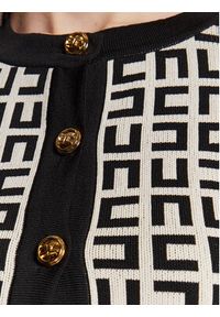 Elisabetta Franchi Kardigan MK-33Z-31E2-V380 Écru Slim Fit. Materiał: syntetyk, wiskoza #3