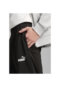 Puma - Męski dres inspirowany koszykówką z poliestru PUMA Glacial Gray. Kolor: szary. Materiał: dresówka, poliester. Sport: koszykówka