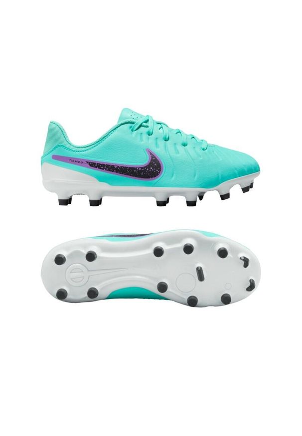 Buty piłkarskie dziecięce Nike Jr Legend 10 Academy FG/MG. Kolor: zielony, wielokolorowy, niebieski. Sport: piłka nożna