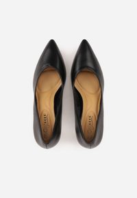 Renee - Czarne Czółenka na Geometrycznej Szpilce Iolissa. Okazja: na co dzień. Kolor: czarny. Wzór: geometria. Obcas: na obcasie. Styl: casual. Wysokość obcasa: średni #8