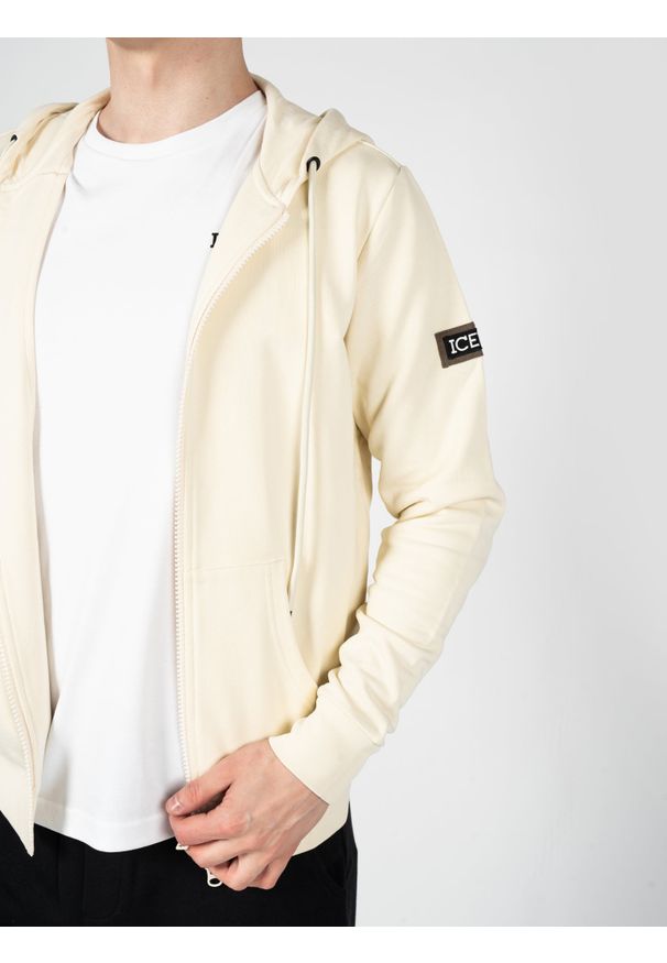 Iceberg Bluza "Hoodie" | E0726300 | Mężczyzna | Beżowy. Okazja: na co dzień. Kolor: beżowy. Materiał: bawełna. Wzór: aplikacja. Styl: sportowy, casual