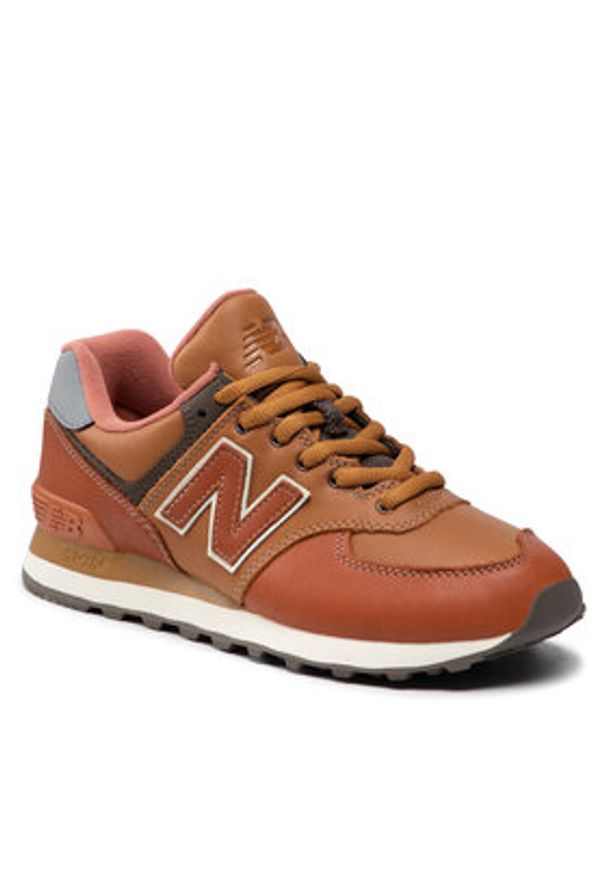 New Balance Sneakersy ML574OMA Brązowy. Kolor: brązowy. Materiał: skóra. Model: New Balance 574