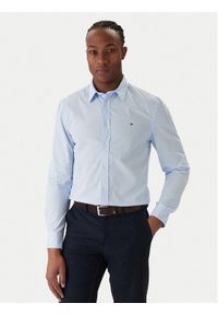 TOMMY HILFIGER - Tommy Hilfiger Koszula MW0MW40460 Błękitny Slim Fit. Kolor: niebieski. Materiał: bawełna #1