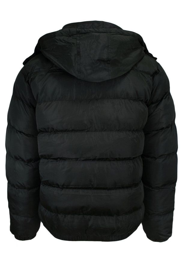 Pako Jeans - Kurtka Czarna Jesienno-Zimowa z Kapturem, Gruba, Ocieplana, Pikowana, Męska -PAKO JEANS. Typ kołnierza: kaptur. Kolor: czarny. Materiał: poliester, tkanina. Sezon: jesień, zima