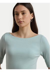 Lauren Ralph Lauren - LAUREN RALPH LAUREN Sukienka codzienna 250863913015 Błękitny Regular Fit. Okazja: na co dzień. Kolor: niebieski. Materiał: bawełna. Typ sukienki: proste. Styl: casual #3