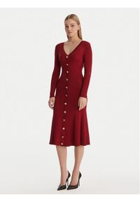 Guess Sukienka dzianinowa W6RK02 Z3700 Czerwony Regular Fit. Kolor: czerwony. Materiał: wiskoza #1