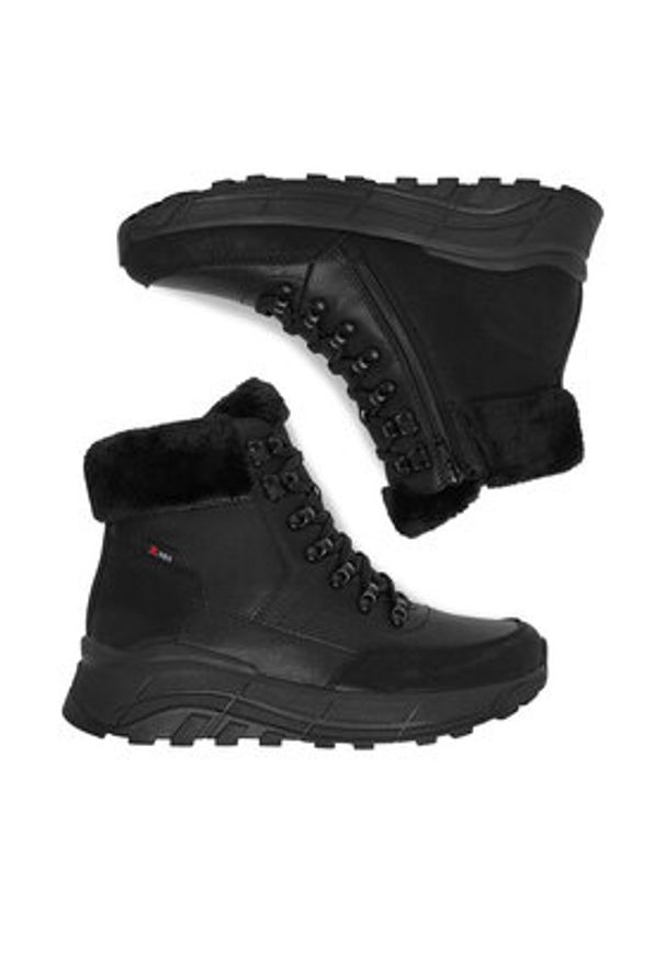 Rieker Trzewiki CEO-W0063-02 Czarny. Kolor: czarny. Materiał: syntetyk, skóra