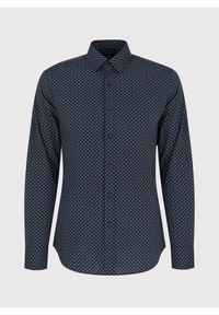 PAKO LORENTE – Koszula w kolorze granatowym w mikrowzór P24SF-1X-028-G-S - Pako Lorente. Okazja: na co dzień. Kolor: niebieski. Materiał: jeans, elastan. Styl: casual #6