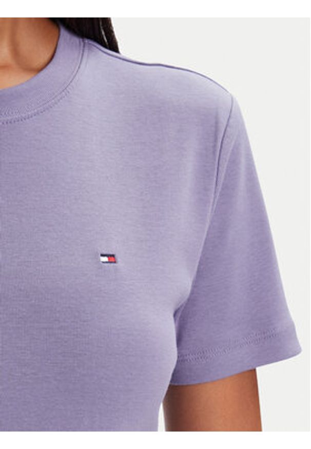 TOMMY HILFIGER - Tommy Hilfiger T-Shirt New Cody WW0WW40587 Fioletowy Slim Fit. Kolor: fioletowy. Materiał: bawełna