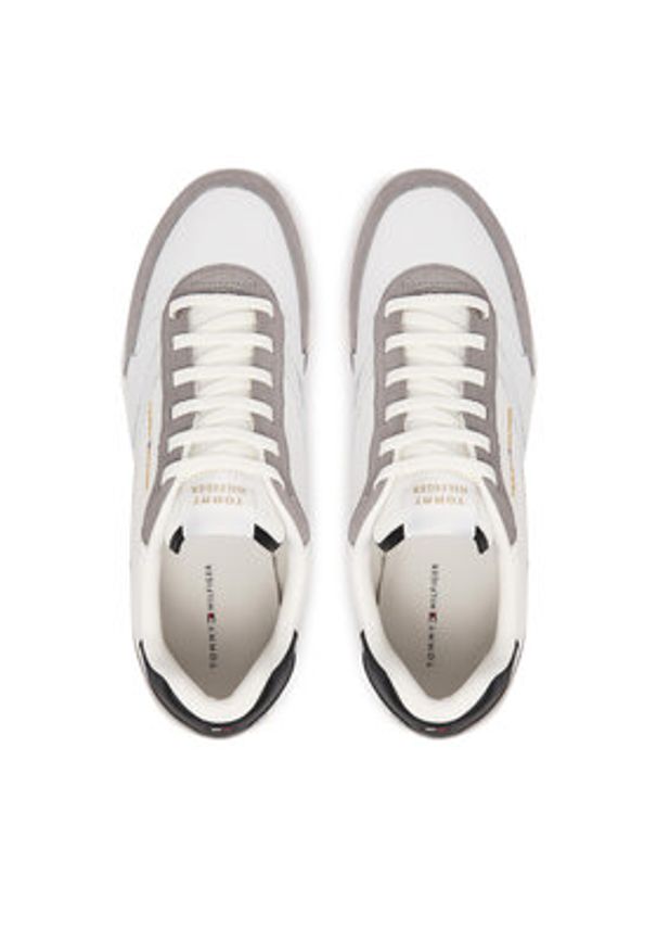 TOMMY HILFIGER - Tommy Hilfiger Sneakersy Lopro Lth Mix Rwb FM0FM05826 Biały. Kolor: biały. Materiał: skóra
