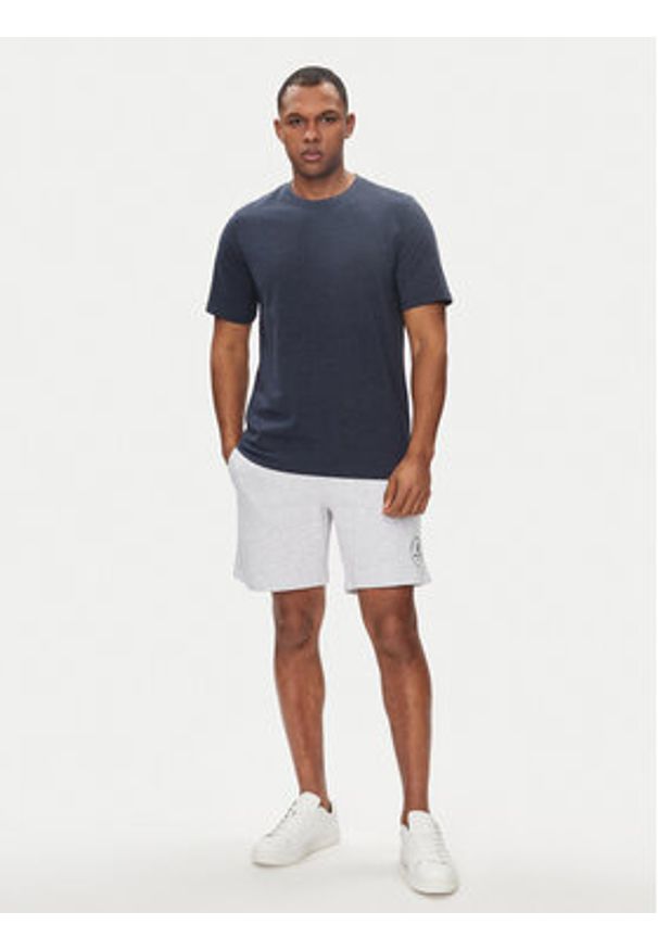 Jack & Jones - Jack&Jones T-Shirt 12222887 Granatowy Standard Fit. Kolor: niebieski. Materiał: syntetyk