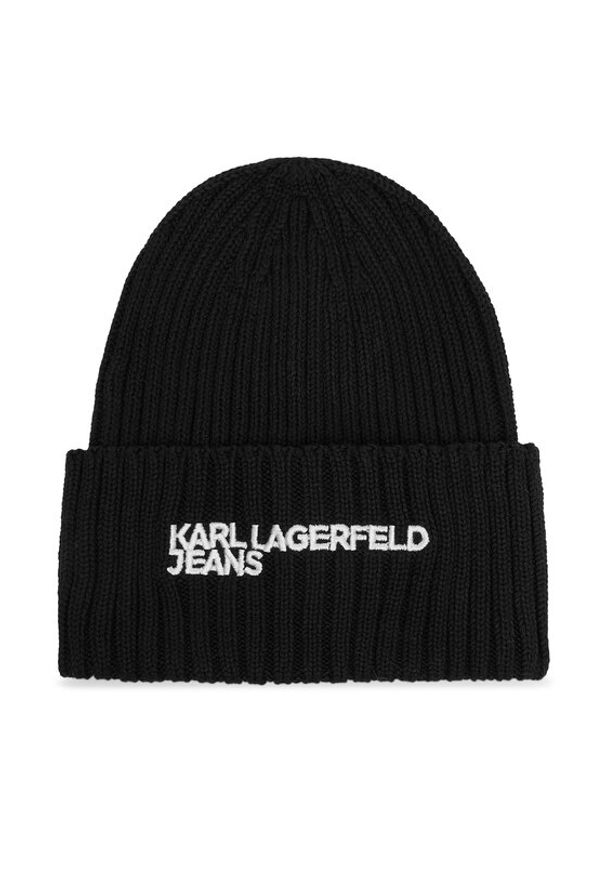 Karl Lagerfeld Jeans Czapka A1W33004 Czarny. Kolor: czarny. Materiał: poliester