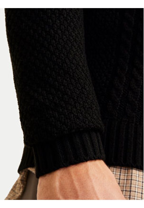 Jack & Jones Sweter Craig 12260826 Czarny Regular Fit. Kolor: czarny. Materiał: syntetyk