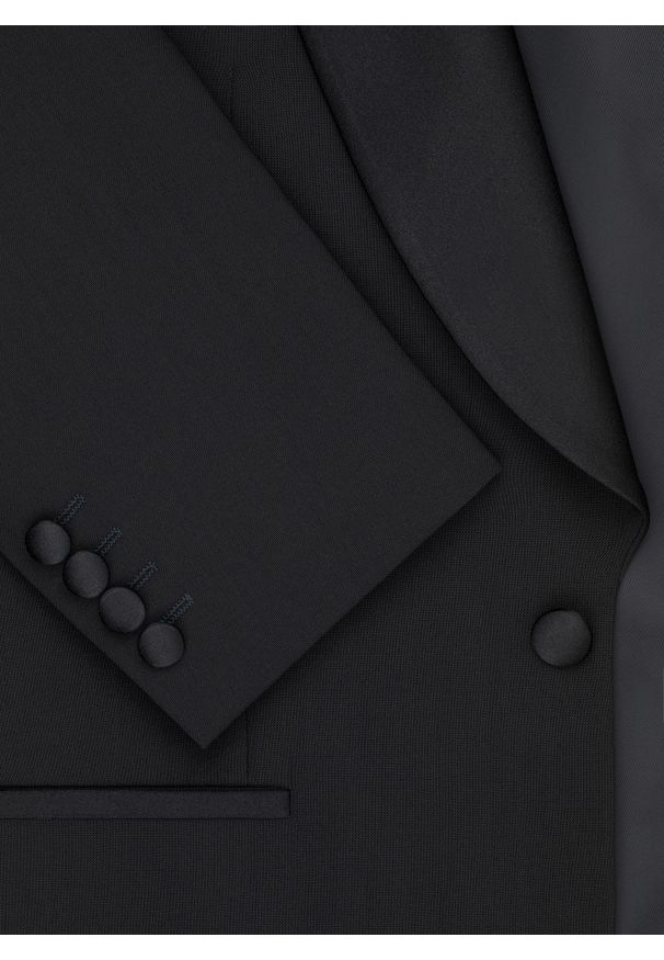 Pako Lorente - PAKO LORENTE - Smokingowa marynarka z poszerzonymi klapami szalowymi. Materiał: wełna. Styl: młodzieżowy