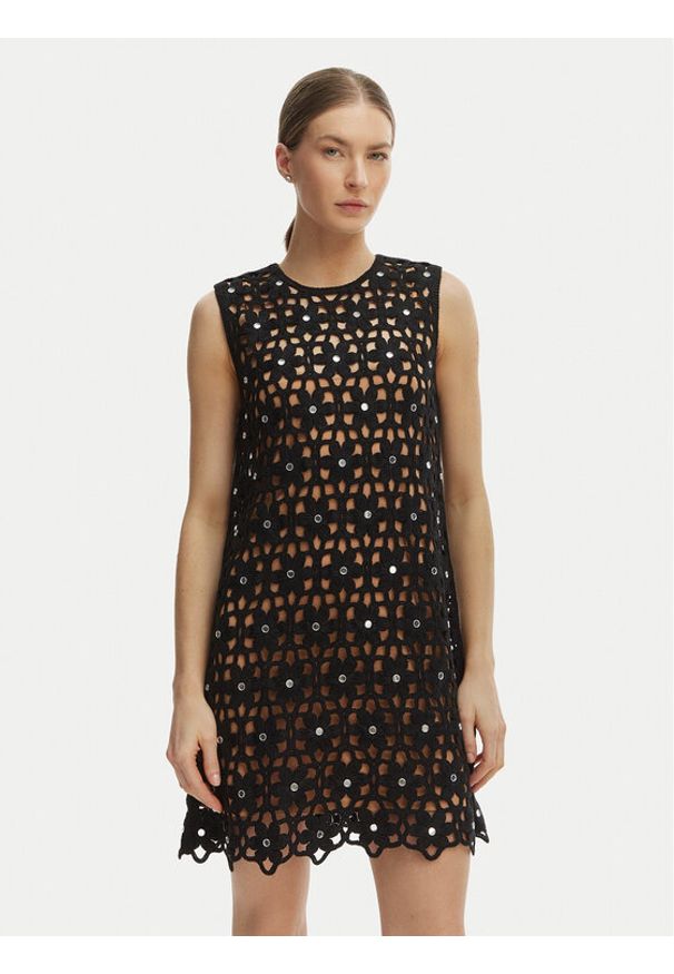 MICHAEL Michael Kors Sukienka letnia MS683CWKNE Czarny Slim Fit. Kolor: czarny. Materiał: syntetyk. Sezon: lato
