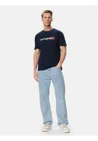 Tommy Jeans T-Shirt Entry Dna DM0DM23406 Granatowy Regular Fit. Kolor: niebieski. Materiał: bawełna #4