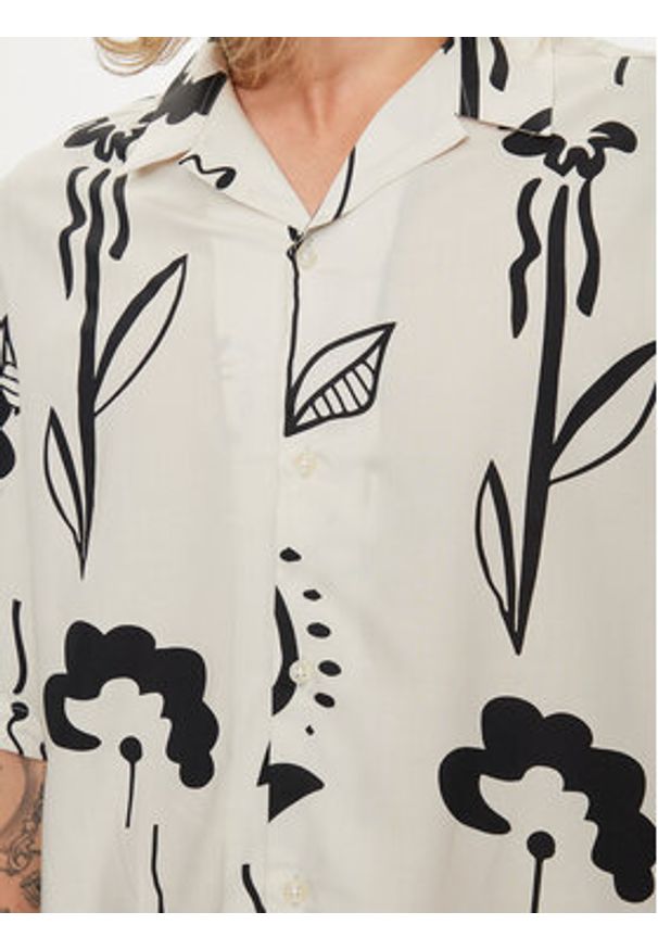 Selected Homme Koszula Slhrelax-Rajesh 16091066 Biały Relaxed Fit. Kolor: biały. Materiał: wiskoza