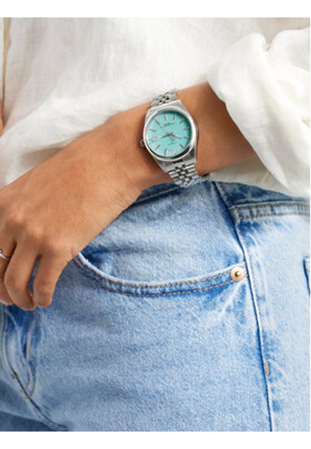 Timex Zegarek Legacy Day and Date Tiffany TW2V68400 Srebrny. Kolor: srebrny