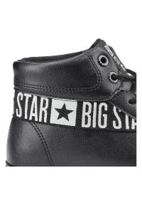 Big-Star - Czarne Sneakersy Big Star Męskie Modne Buty. Kolor: czarny. Materiał: skóra ekologiczna, materiał, guma. Szerokość cholewki: normalna. Wzór: aplikacja
