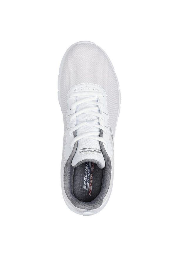 skechers - Adidasy Skechers Bobs B Flex - Icy Ed, Mężczyźni. Kolor: biały. Materiał: materiał
