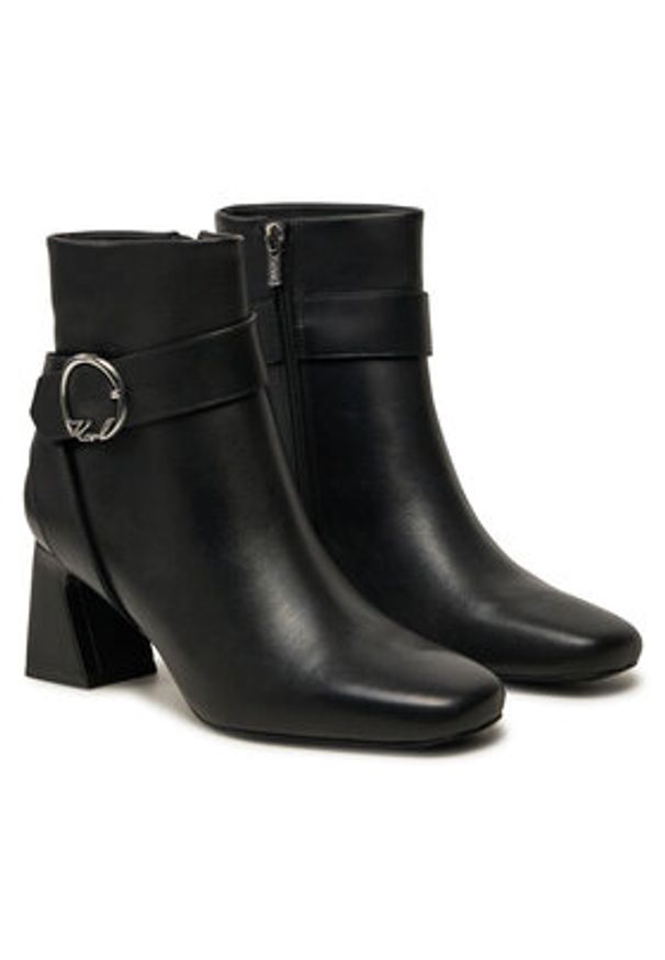 Karl Lagerfeld - KARL LAGERFELD Botki KL31444 Czarny. Kolor: czarny. Materiał: skóra