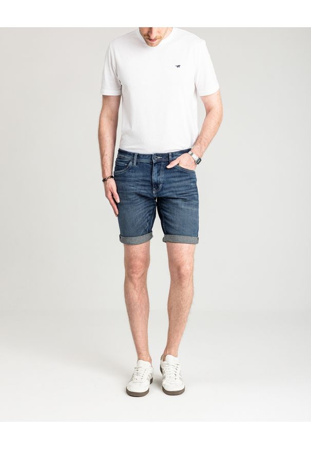 Męskie Krótkie Spodenki Tom Tailor TTJosh Regular Slim Jeans Short 1044973. Okazja: na spacer, na co dzień. Materiał: jeans. Długość: krótkie. Sezon: lato. Styl: wakacyjny, elegancki, casual, klasyczny