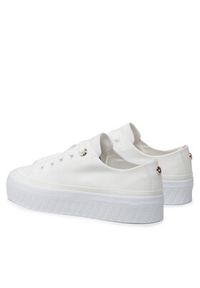 TOMMY HILFIGER - Tommy Hilfiger Sneakersy Monochromatic Vulc Sneaker FW0FW06460 Biały. Kolor: biały. Materiał: materiał #4