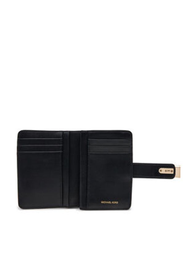 MICHAEL Michael Kors Mały Portfel Damski 32S5GETD1L Czarny. Kolor: czarny. Materiał: skóra