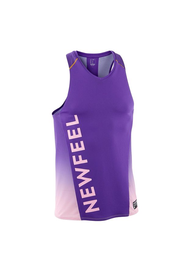 NEWFEEL - Koszulka do chodu sportowego bez rękawów męska. Kolor: fioletowy, różowy, wielokolorowy. Materiał: materiał, poliester, elastan, poliamid. Długość rękawa: bez rękawów