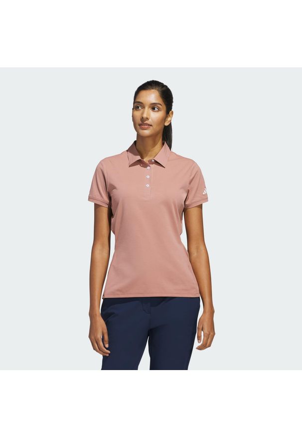 Adidas - Koszulka Ultimate365 Tour Twistknit Polo. Typ kołnierza: polo. Kolor: różowy. Materiał: materiał. Styl: sportowy