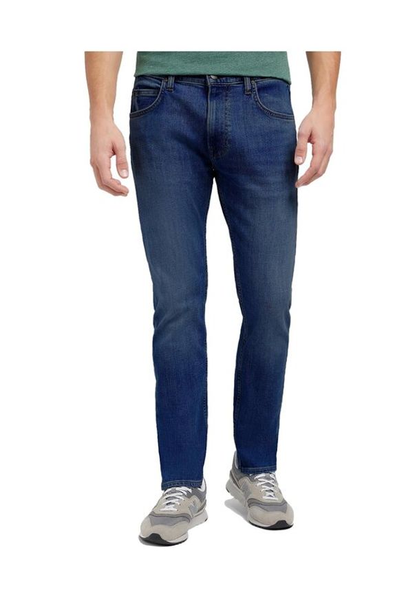 Lee Jeansy 112360204 Niebieski Slim Fit. Kolor: niebieski