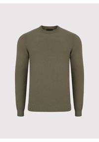 Pako Lorente - PAKO LORENTE – Oliwkowy sweter męski. Kolor: niebieski, oliwkowy. Materiał: bawełna. Wzór: gładki. Sezon: wiosna #4