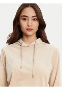 Guess Bluza V4RQ25 K0232 Beżowy Regular Fit. Kolor: beżowy. Materiał: syntetyk #4