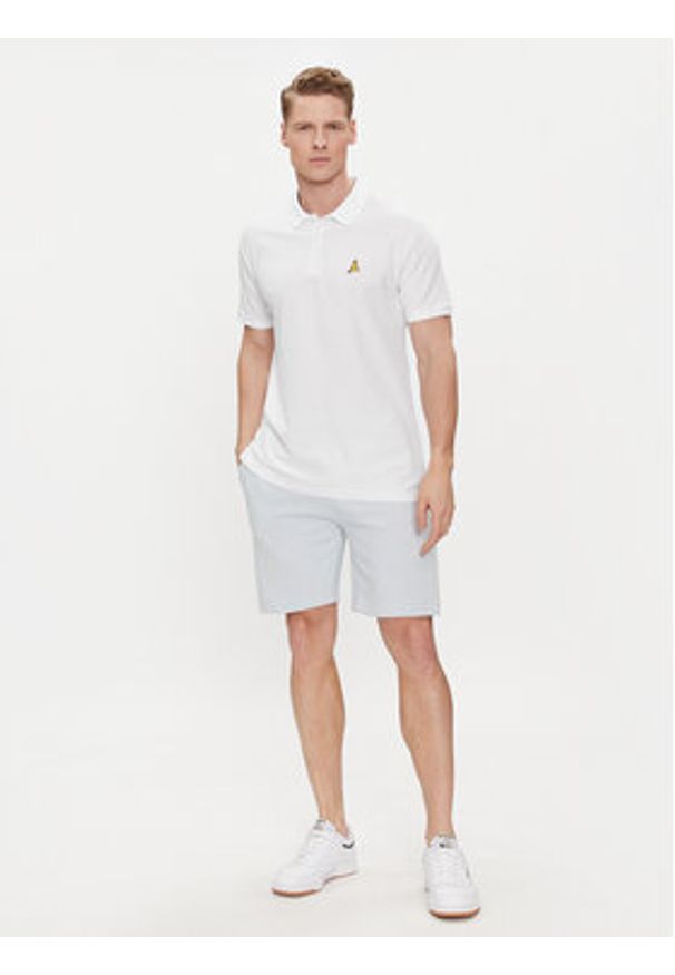 Brave Soul Polo MPS-149IMAIB Biały Straight Fit. Typ kołnierza: polo. Kolor: biały. Materiał: bawełna