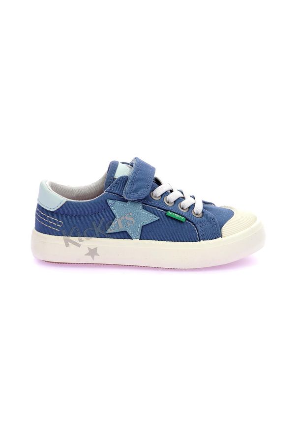 Tenisówki Kickers Model Kickgoldi Kolor Niebieski. Kolor: niebieski. Materiał: tkanina, syntetyk