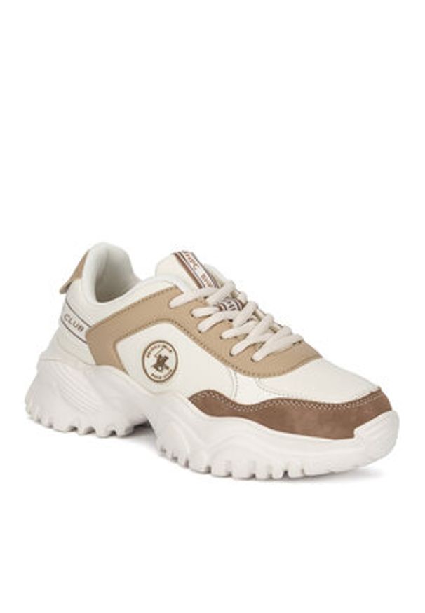 Beverly Hills Polo Club Sneakersy WFA3160-1 Beżowy. Kolor: beżowy. Materiał: skóra