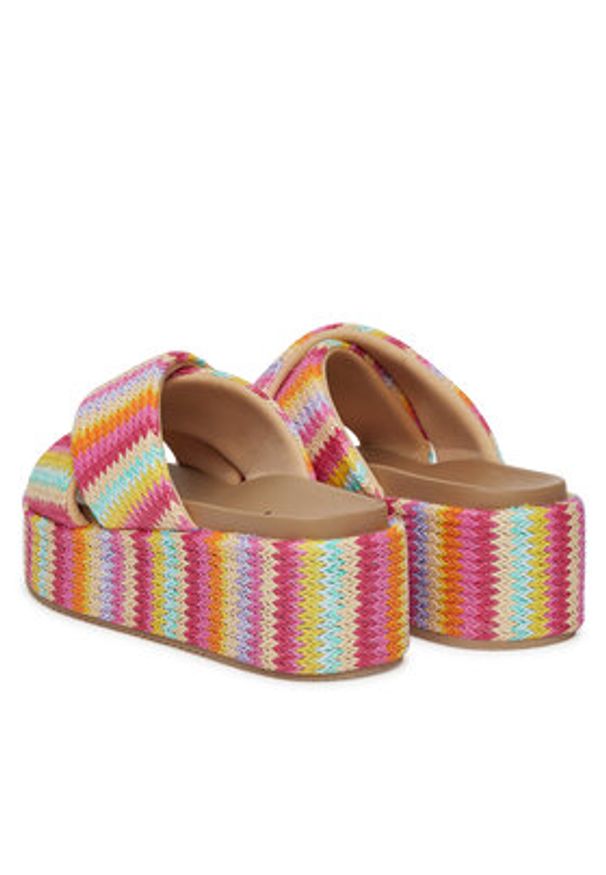 Roxy Klapki LT0613-63 Różowy. Kolor: różowy. Materiał: materiał