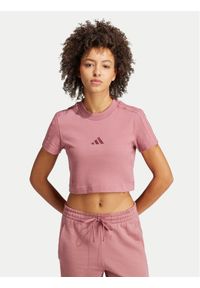 Adidas - adidas T-Shirt ALL SZN 3-Stripes IY6849 Różowy Slim Fit. Kolor: różowy. Materiał: bawełna #1
