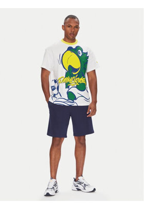 Puma T-Shirt CWC Hoops x Palmeiras 631705 Biały Regular Fit. Kolor: biały. Materiał: bawełna