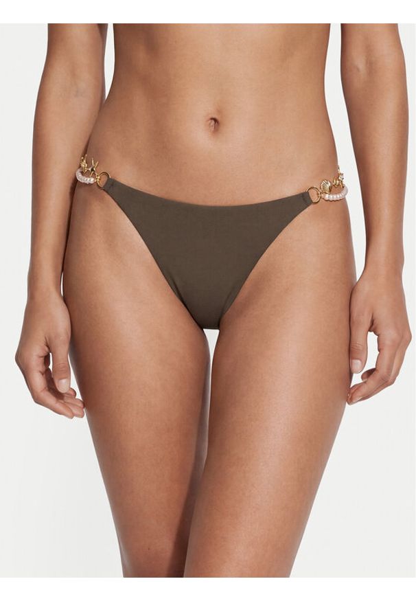 Guess Dół od bikini E6GO00 KF412 Brązowy. Kolor: brązowy. Materiał: syntetyk