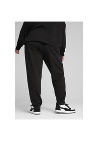 Puma - Damskie spodnie dresowe z małym logo No.1 ESS PUMA Black. Kolor: wielokolorowy, czarny. Materiał: dresówka