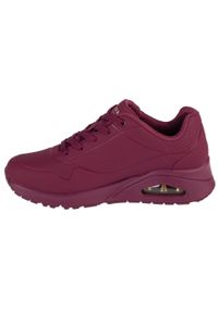 skechers - Buty do chodzenia damskie Skechers Uno Stand On Air Plum. Zapięcie: sznurówki. Kolor: czerwony. Materiał: materiał, syntetyk. Szerokość cholewki: normalna. Model: Skechers Sport. Sport: turystyka piesza