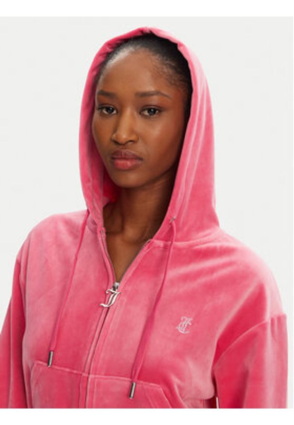 Juicy Couture Bluza Iccle JCWAS125308 Różowy Loose Fit. Kolor: różowy. Materiał: syntetyk